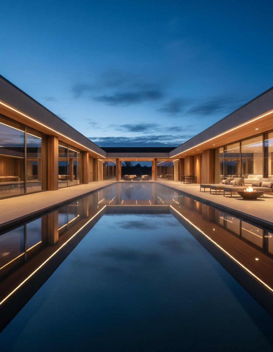 Velora — Piscina infinita al anochecer